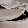 Dunken Pouf Samt Beige  7