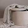 Dunken Pouf Samt Beige  6