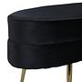 Otto Pouf Messing Samt Schwarzer 3