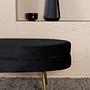 Otto Pouf Messing Samt Schwarzer 6