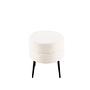 Otto Pouf Black Offwhite Teddy 3