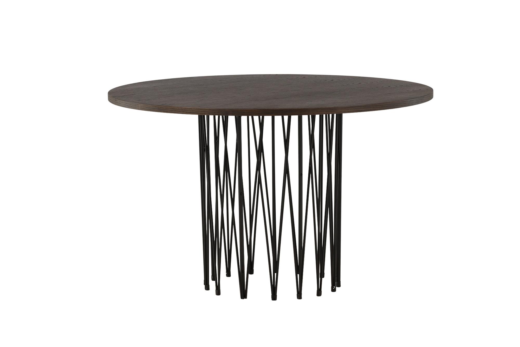 Dining Table Black Mocha Veneer Ø120cm 0