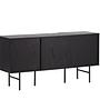 Björkön  Low Cabinet Wood Veneer Black/Oak 5