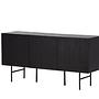 Björkön  Low Cabinet Wood Veneer Black/Oak 1