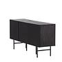 Björkön  Low Cabinet Wood Veneer Black/Oak 2