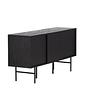 Björkön  Low Cabinet Wood Veneer Black/Oak 4