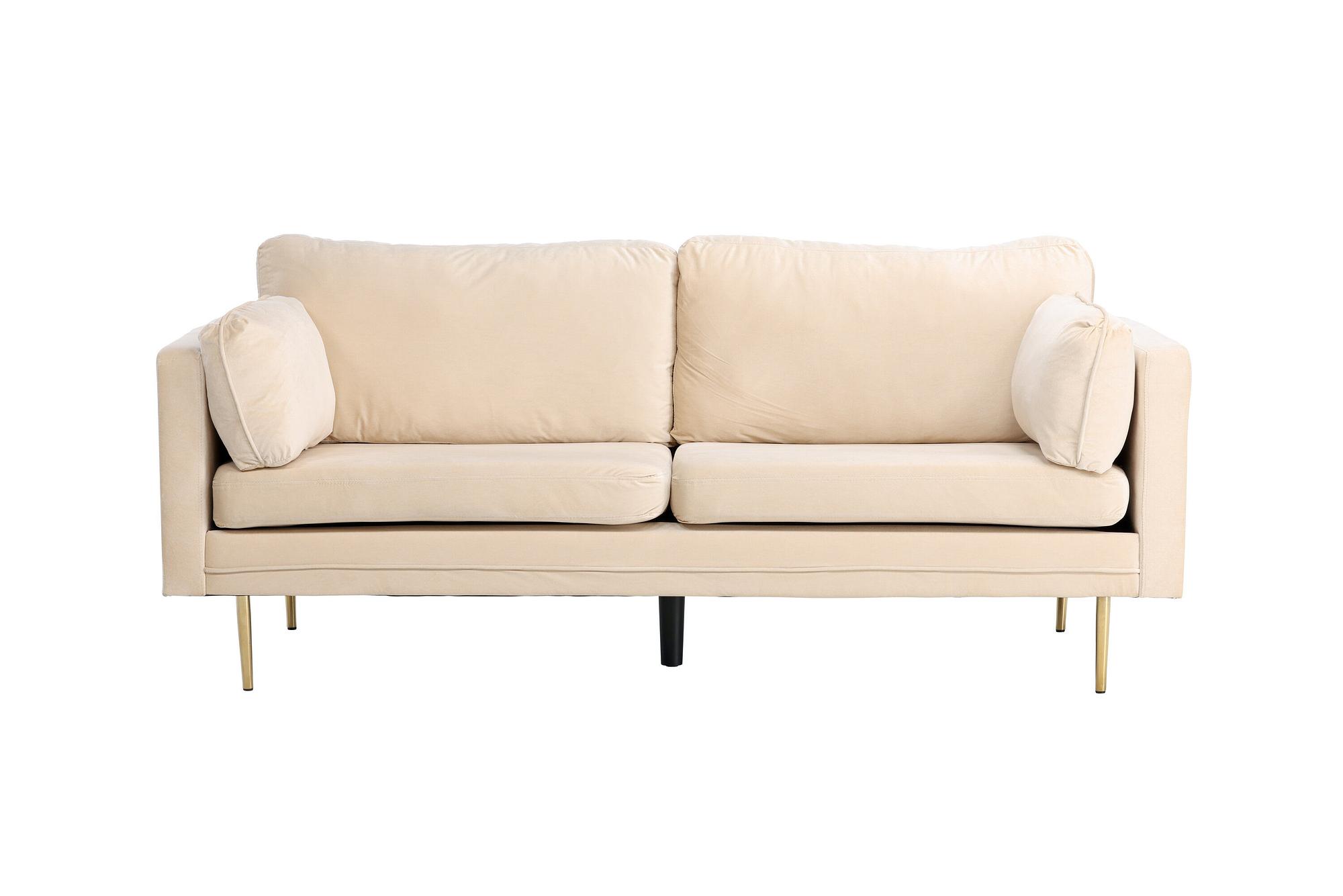 Boom Sofa 3-Seater Velvet Cream 1