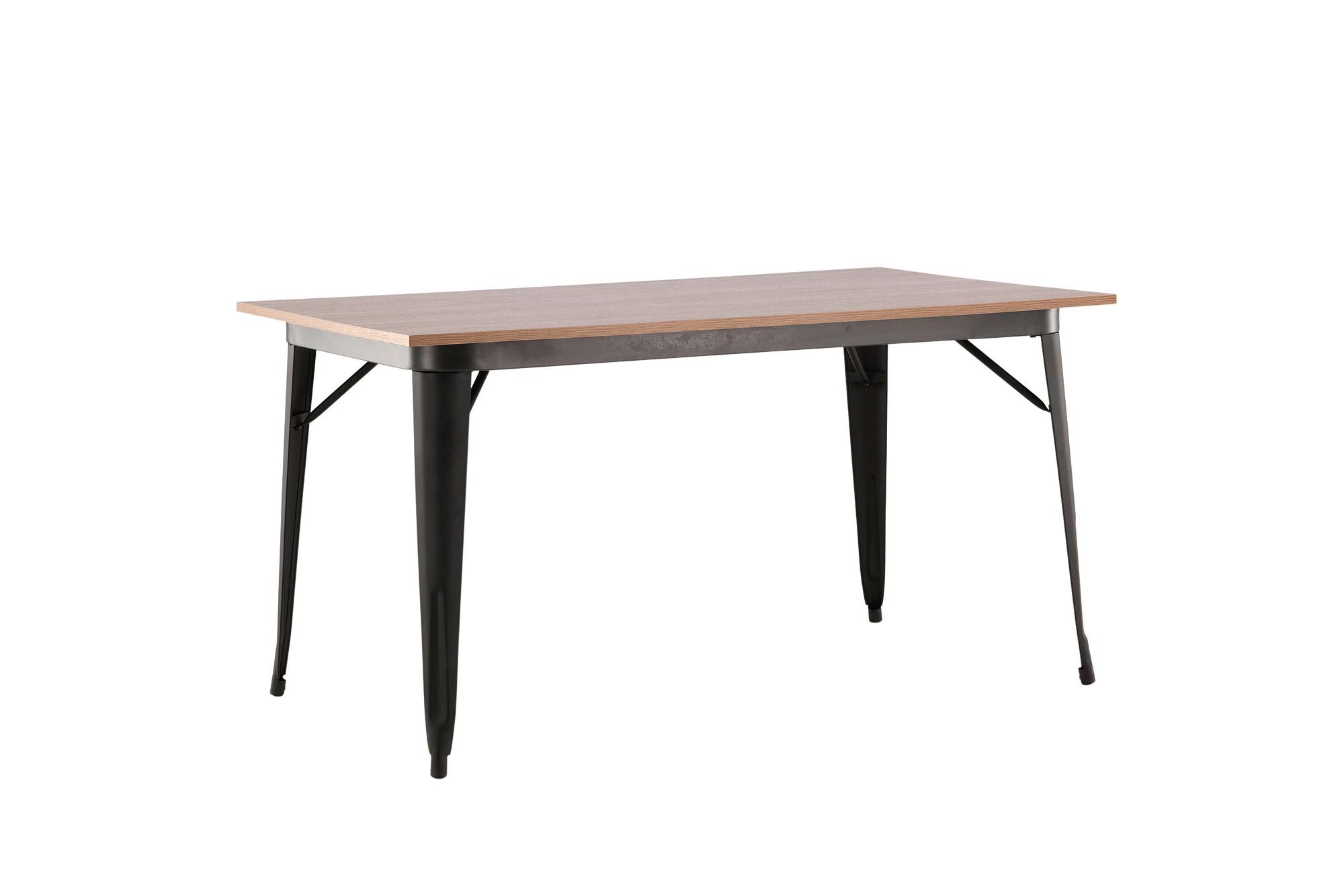 Tempe  Esstisch MDF Schwarz/Nussbaum 2