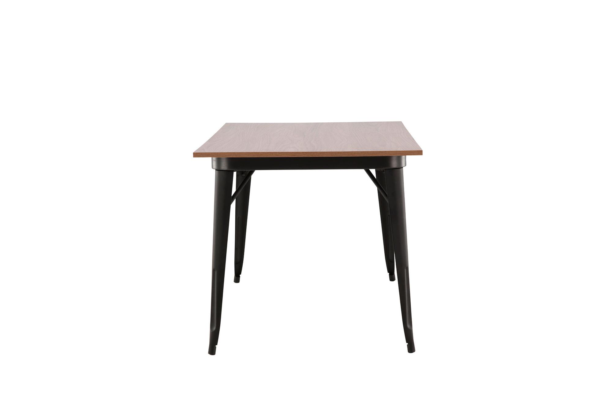 Tempe  Esstisch MDF Schwarz/Nussbaum 0
