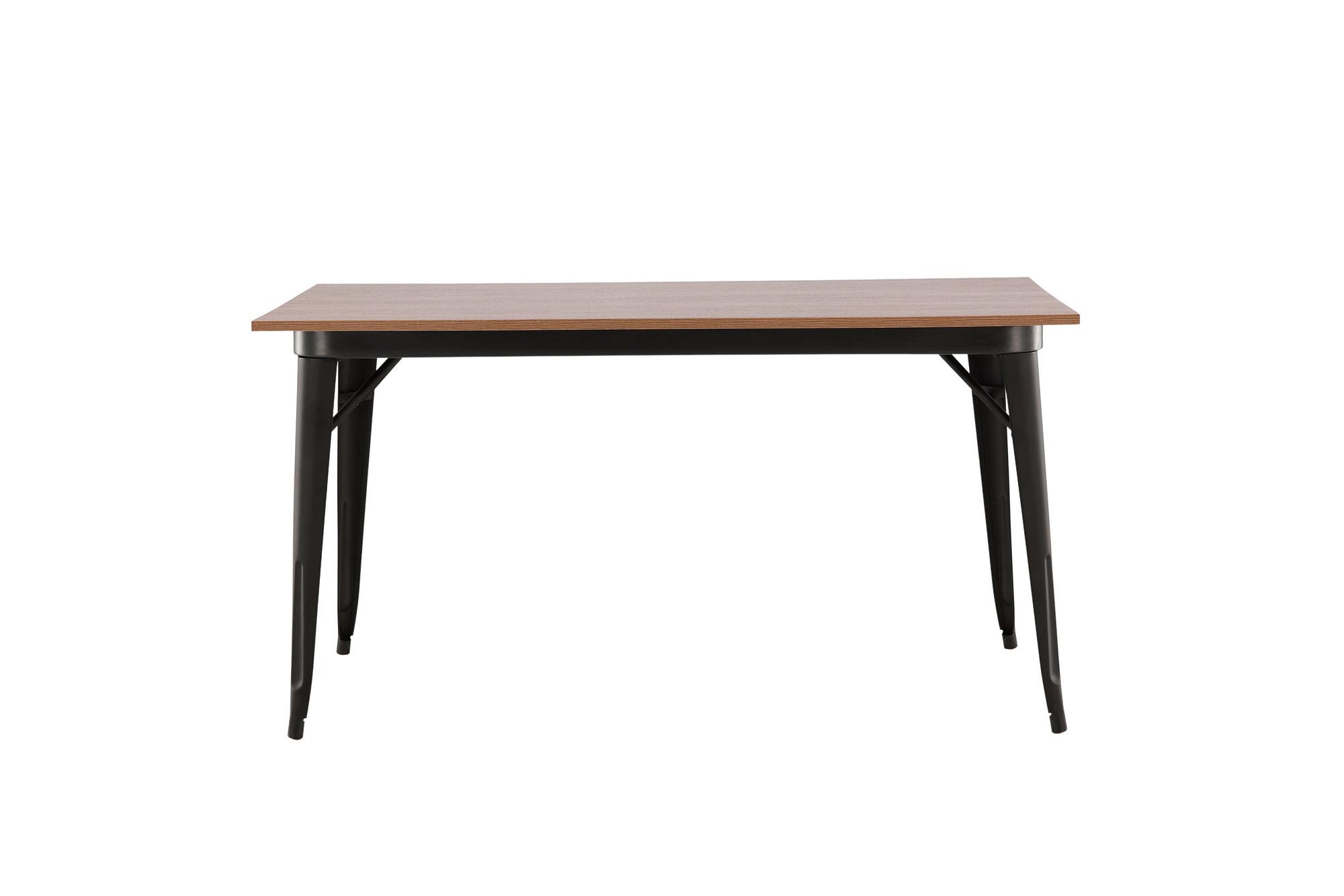 Tempe  Dining table MDF Black/Walnut 4