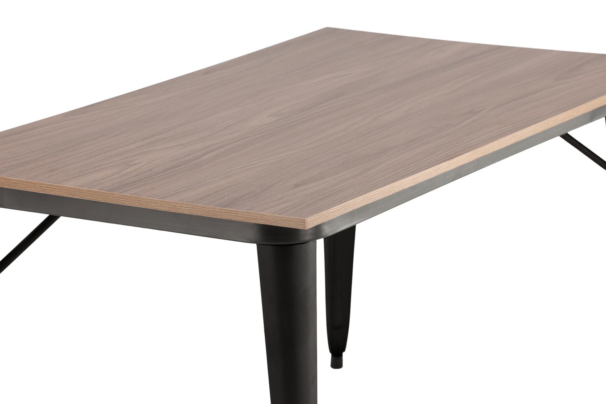 Tempe  Esstisch MDF Schwarz/Nussbaum 3