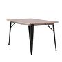 Tempe  Dining table MDF Black/Walnut 6