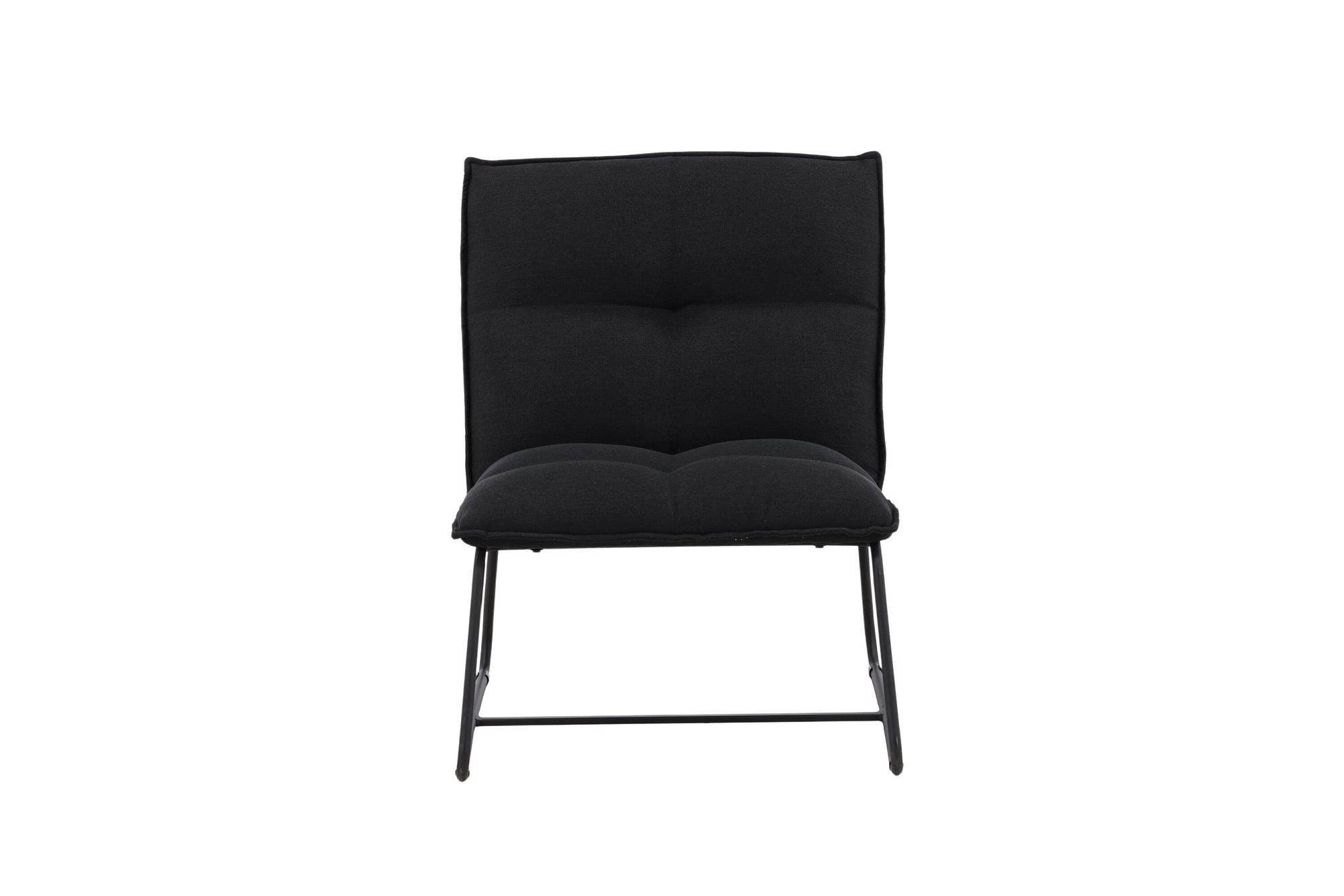 Madison Sessel Leinenstoff Schwarz 0