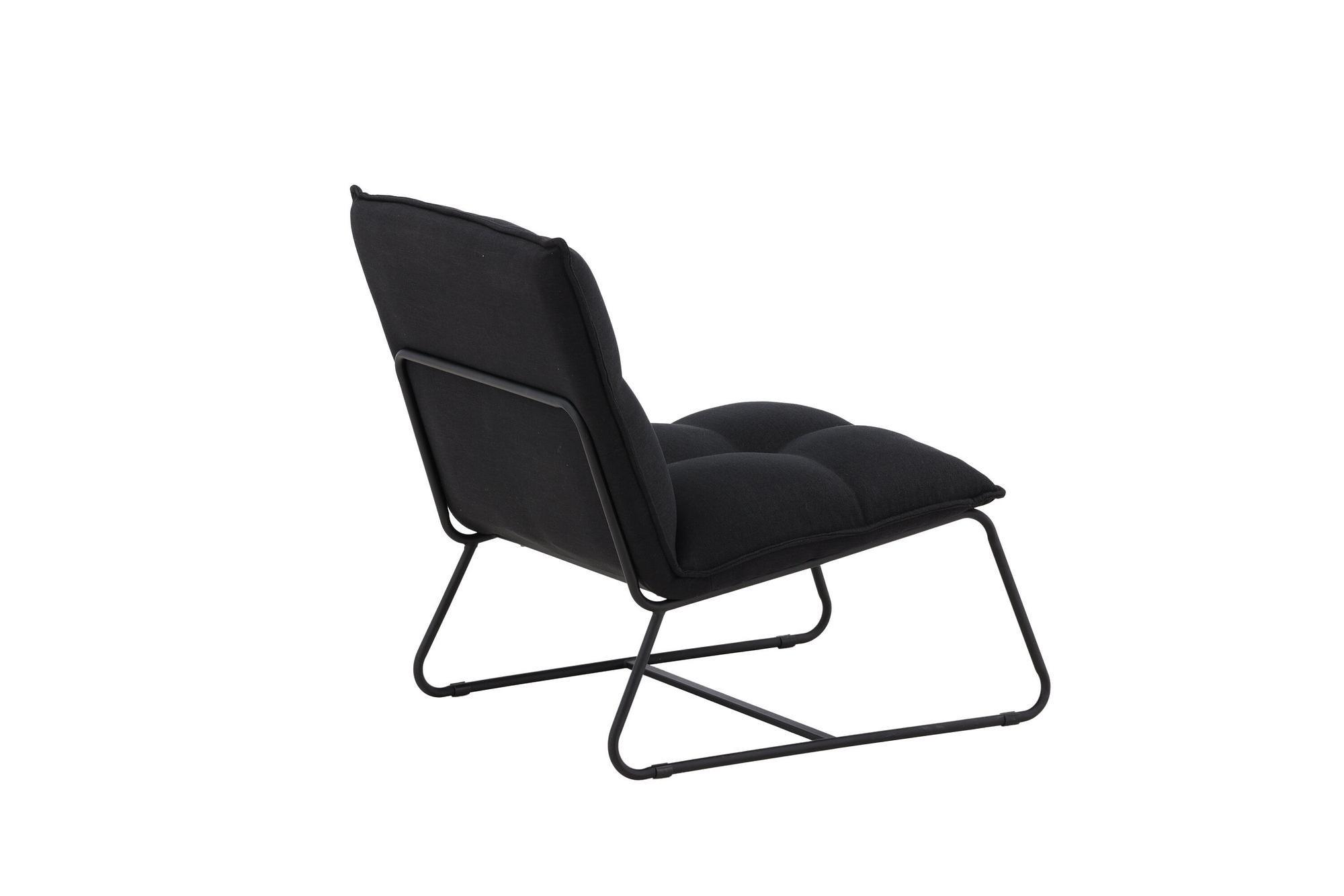 Madison Sessel Leinenstoff Schwarz 8