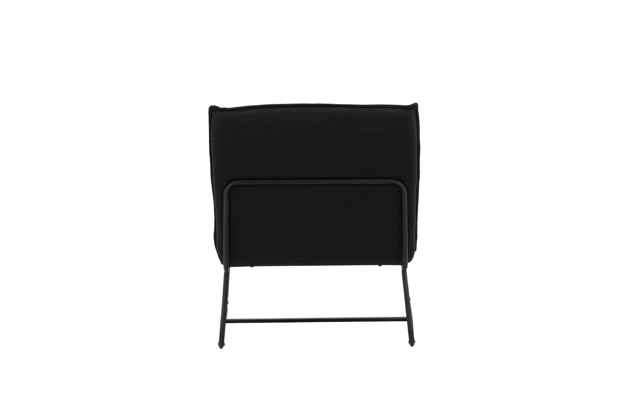 Madison Sessel Leinenstoff Schwarz 6