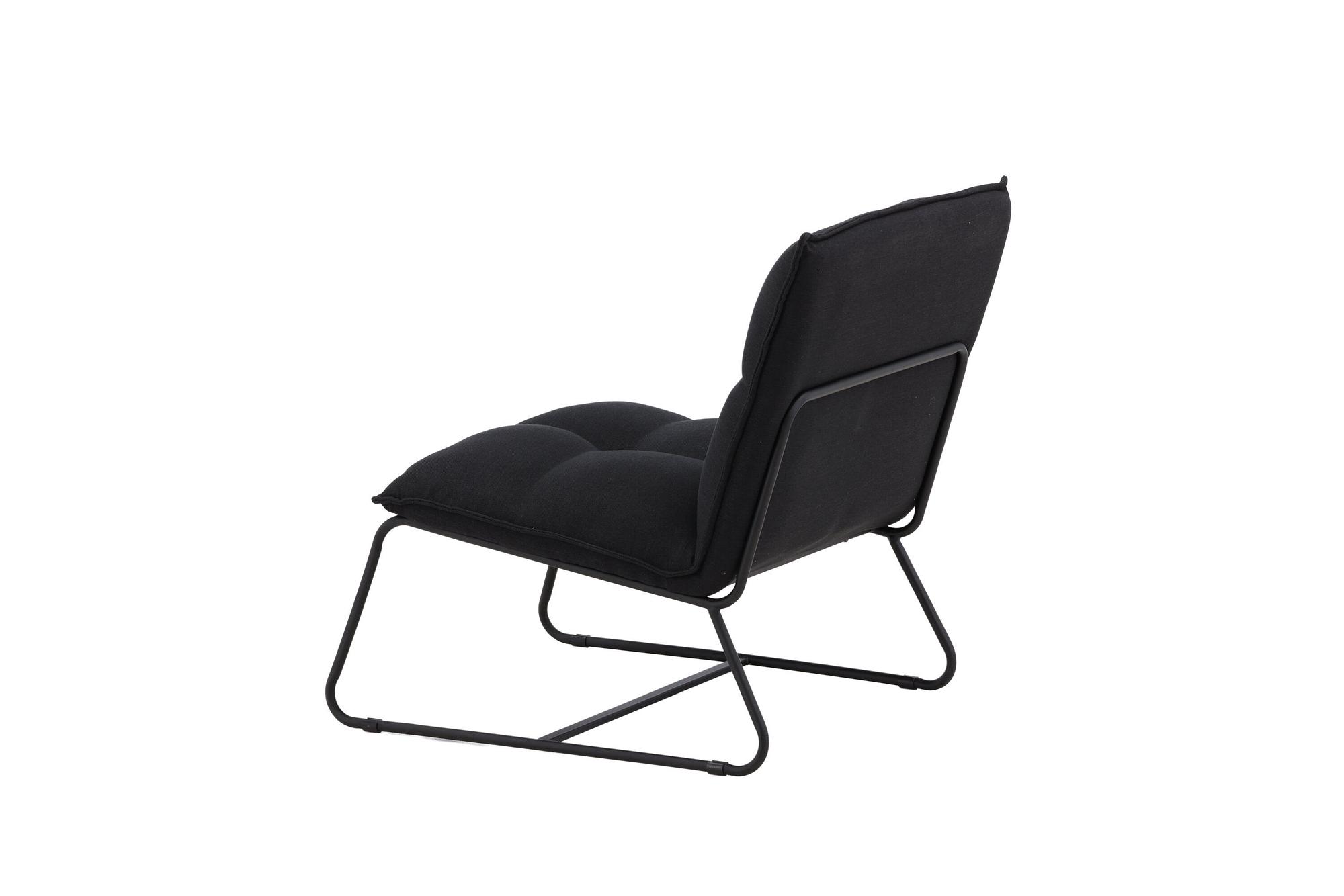 Madison single sofa linen fabric black 4