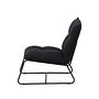 Madison single sofa linen fabric black 3