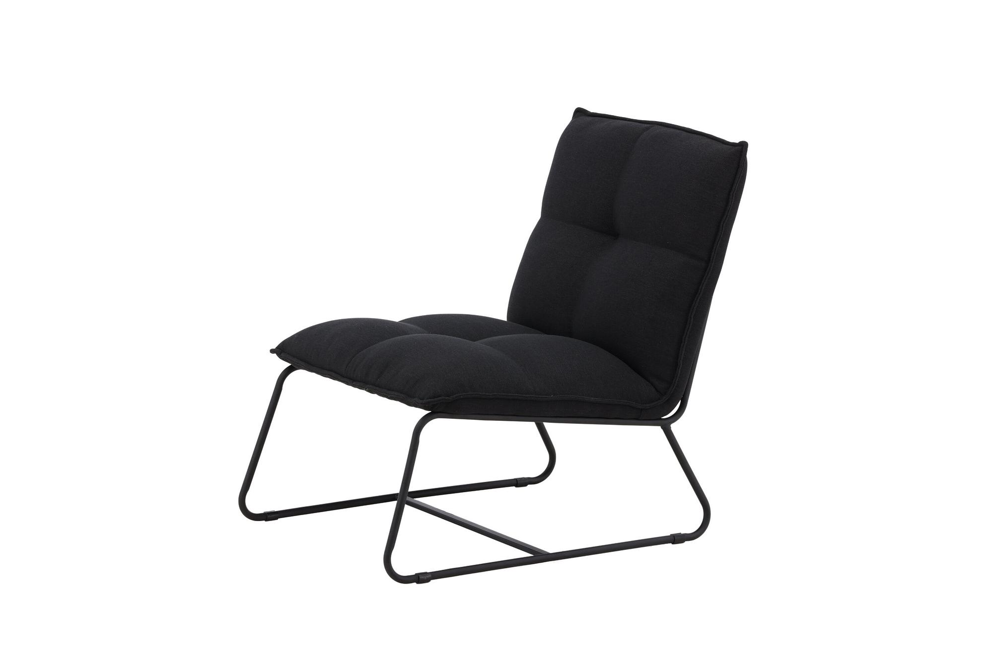 Madison single sofa linen fabric black 2