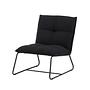 Madison single sofa linen fabric black 1