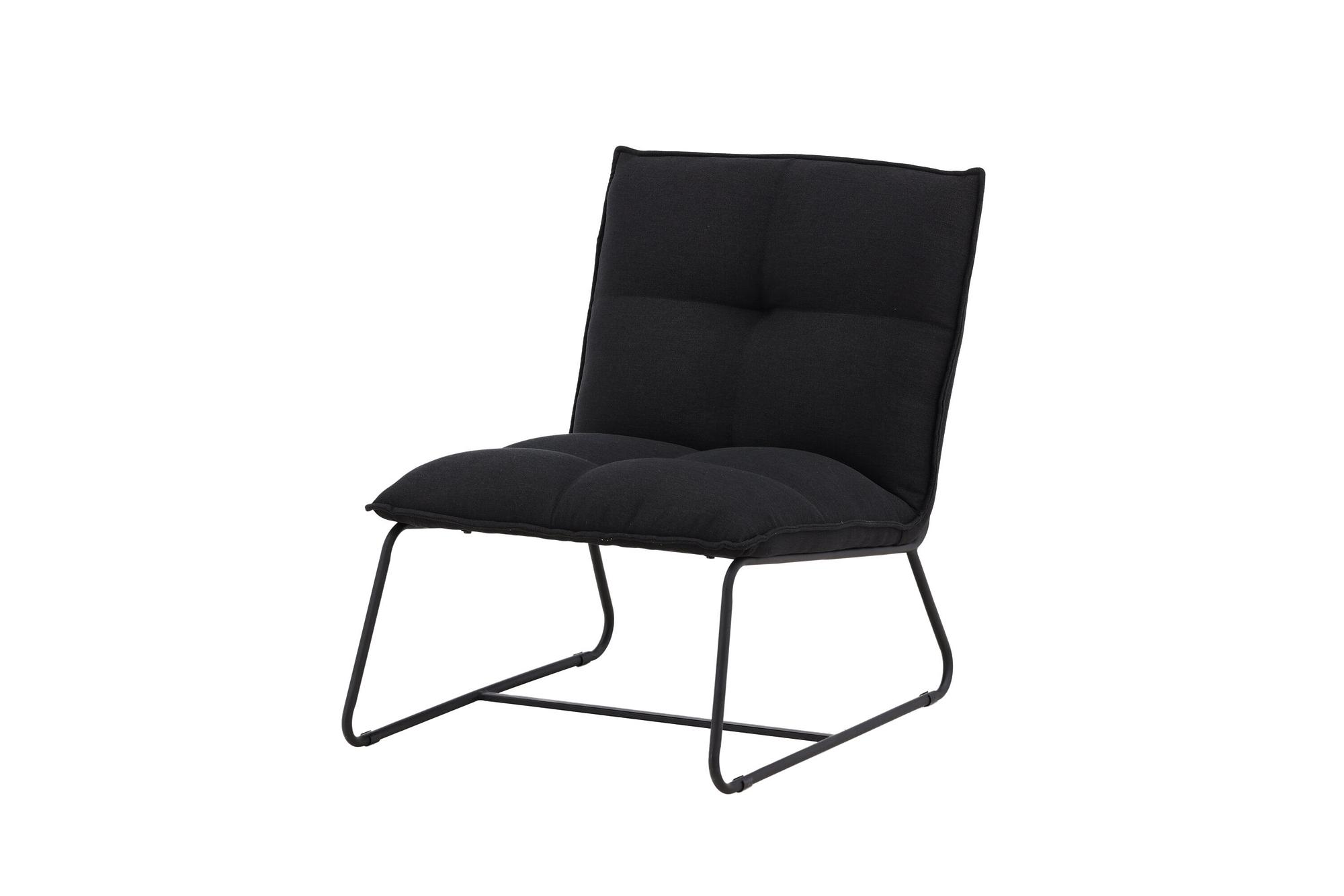 Madison Sessel Leinenstoff Schwarz 1