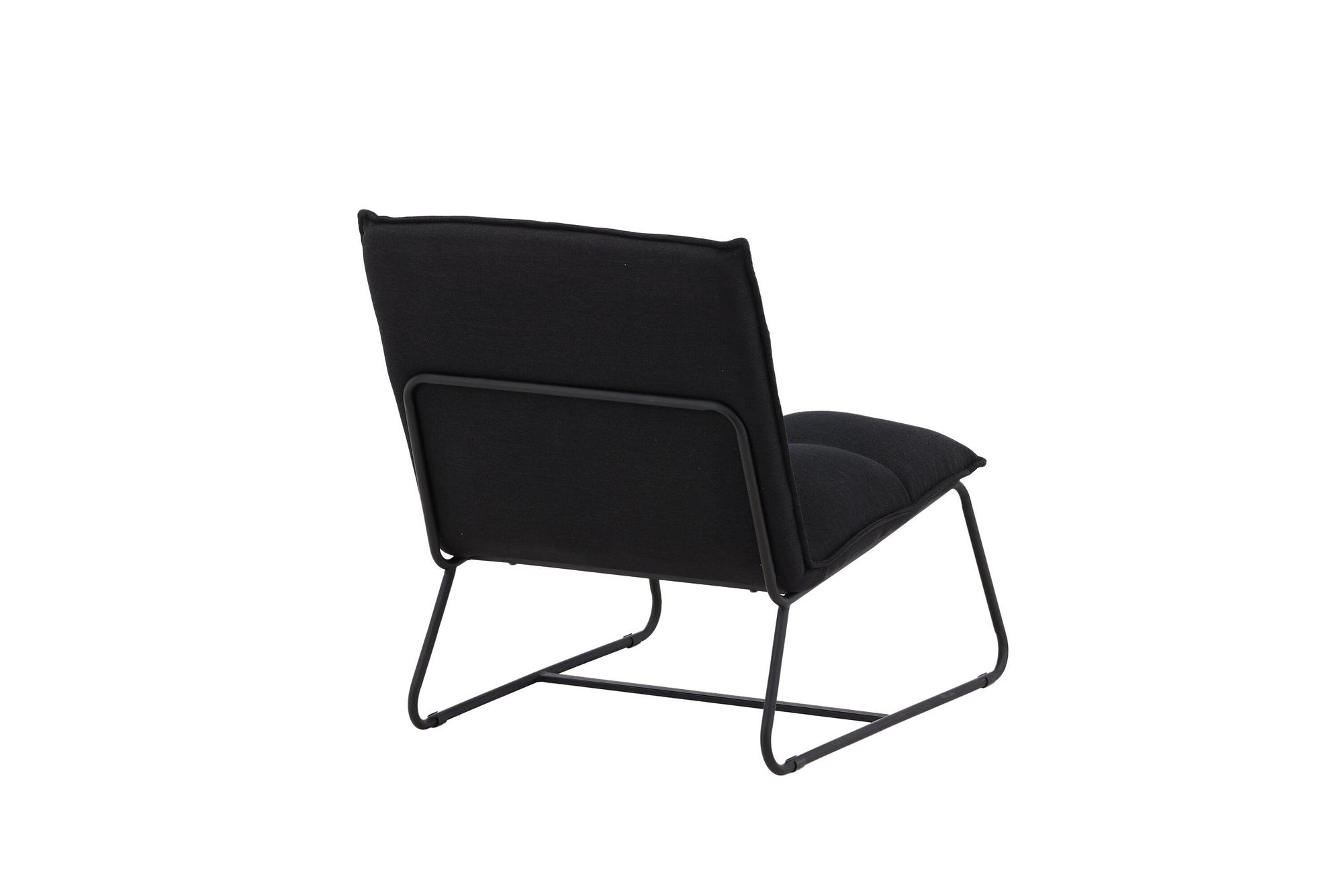 Madison single sofa linen fabric black 7