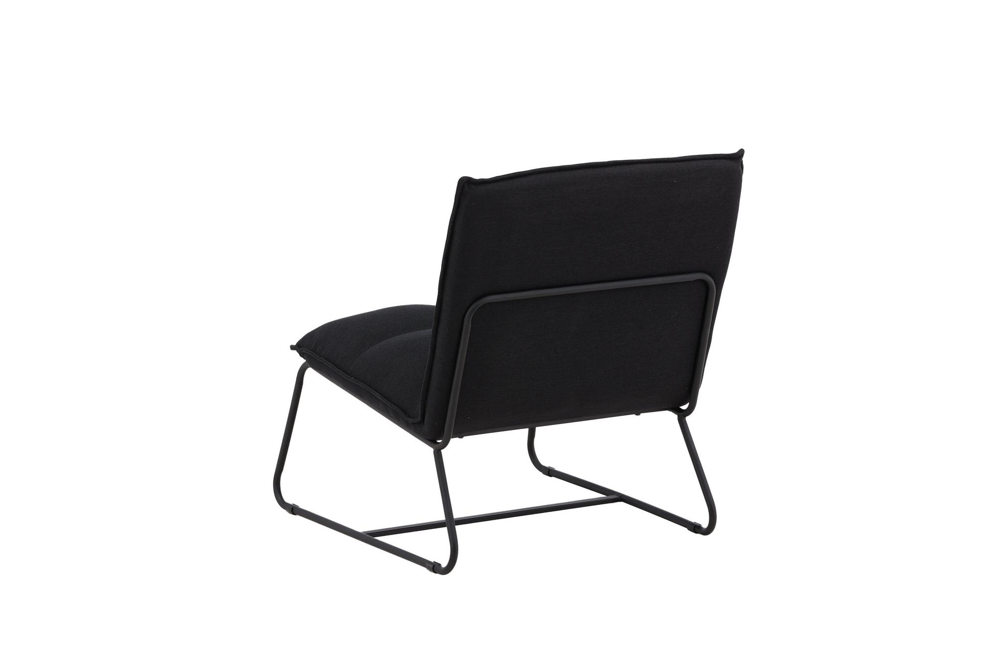 Madison single sofa linen fabric black 5