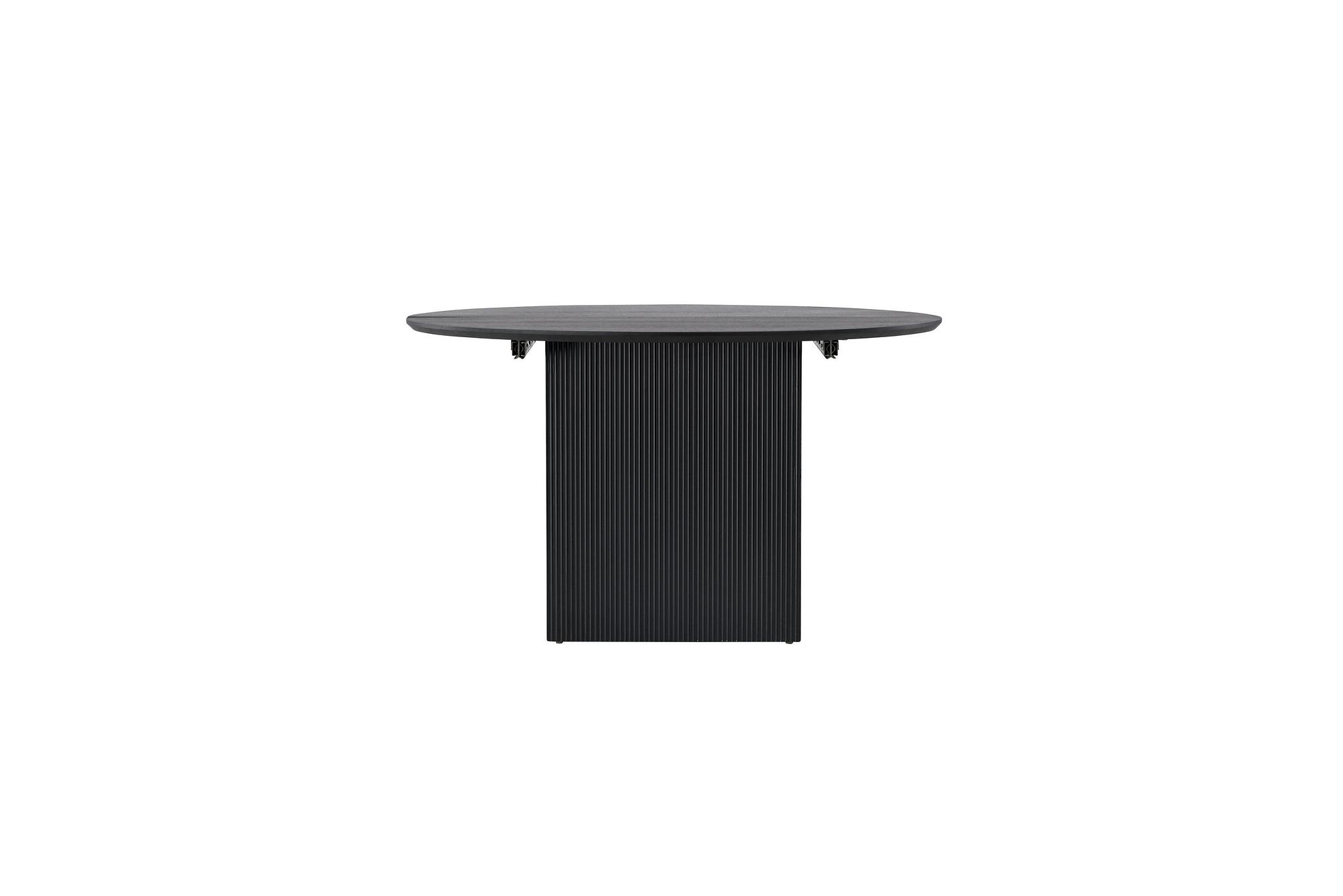 Matilda Dining table extendable MDF Veneer Black ø130/180cm 7