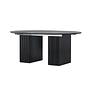 Matilda Dining table extendable MDF Veneer Black ø130/180cm 4
