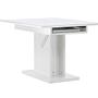 Pluto Dining table MDF/Glass White 120/160×90cm 2