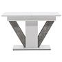 Disa  Dining table  MDF White/Grey 120/160×80 6