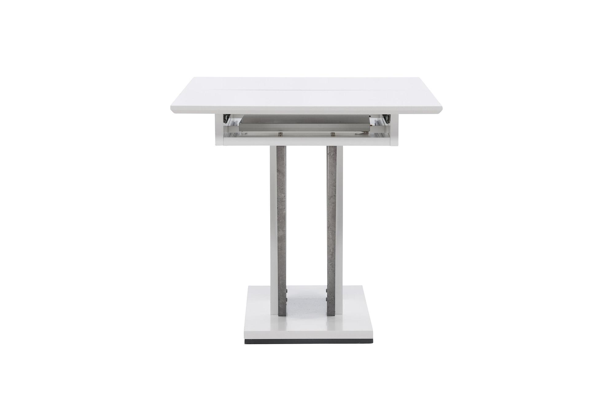 Disa  Dining table  MDF White/Grey 120/160×80 3