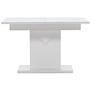 Pluto Dining table MDF/Glass White 120/160×90cm 6