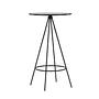 Bistro Bar table MDF Veneer Black Ø60cm 8
