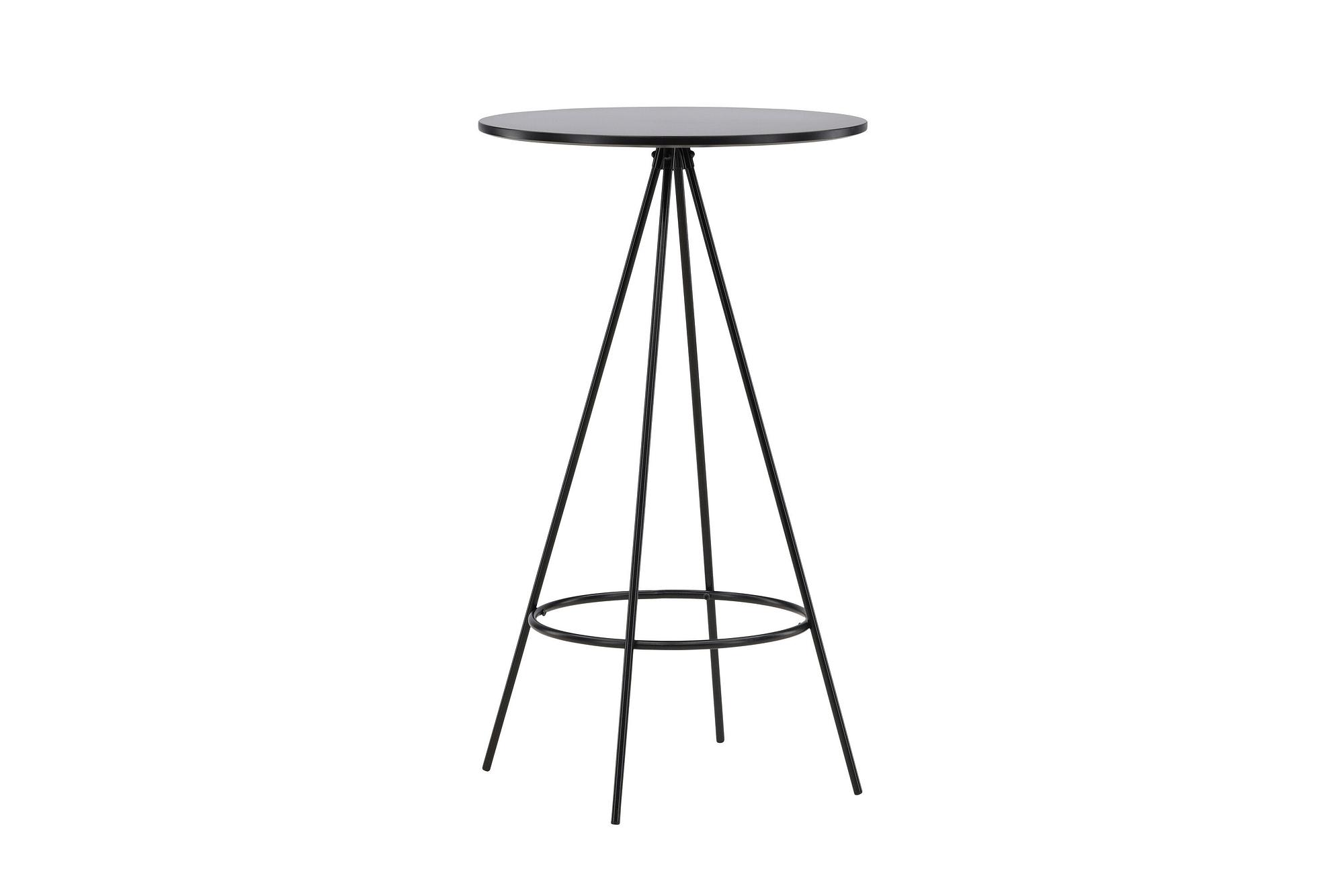 Bistro Bartisch MDF Furnier Schwarz Ø60cm 2