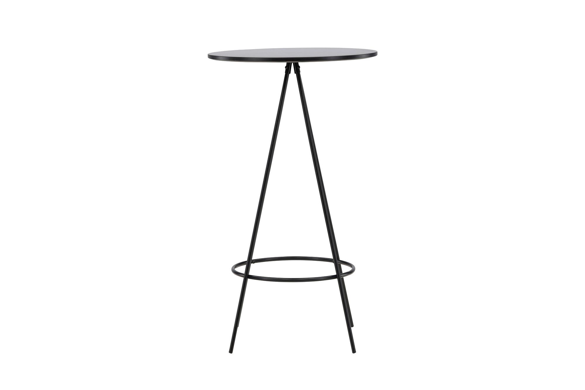 Bistro Bar table MDF Veneer Black Ø60cm 6