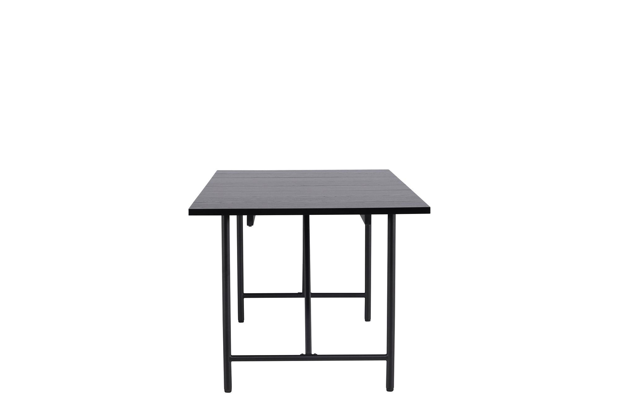 Astrid  Esstisch  MDF Furnier  Mattschwarz  200×75cm 3