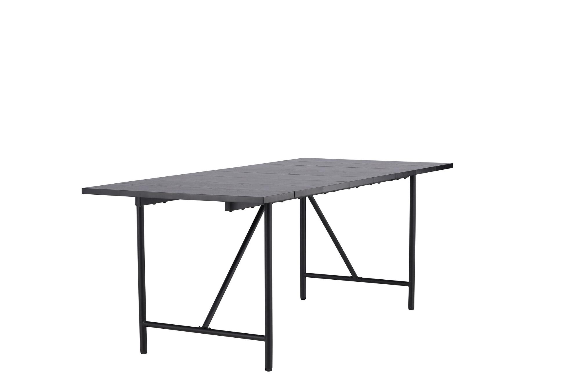 Astrid  Esstisch  MDF Furnier  Mattschwarz  200×75cm 4