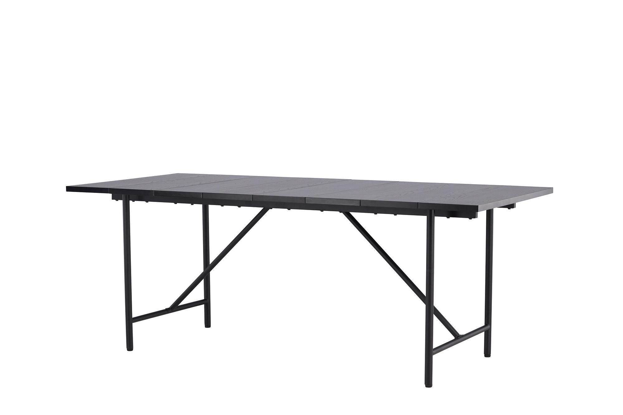 Astrid  Esstisch  MDF Furnier  Mattschwarz  200×75cm 1