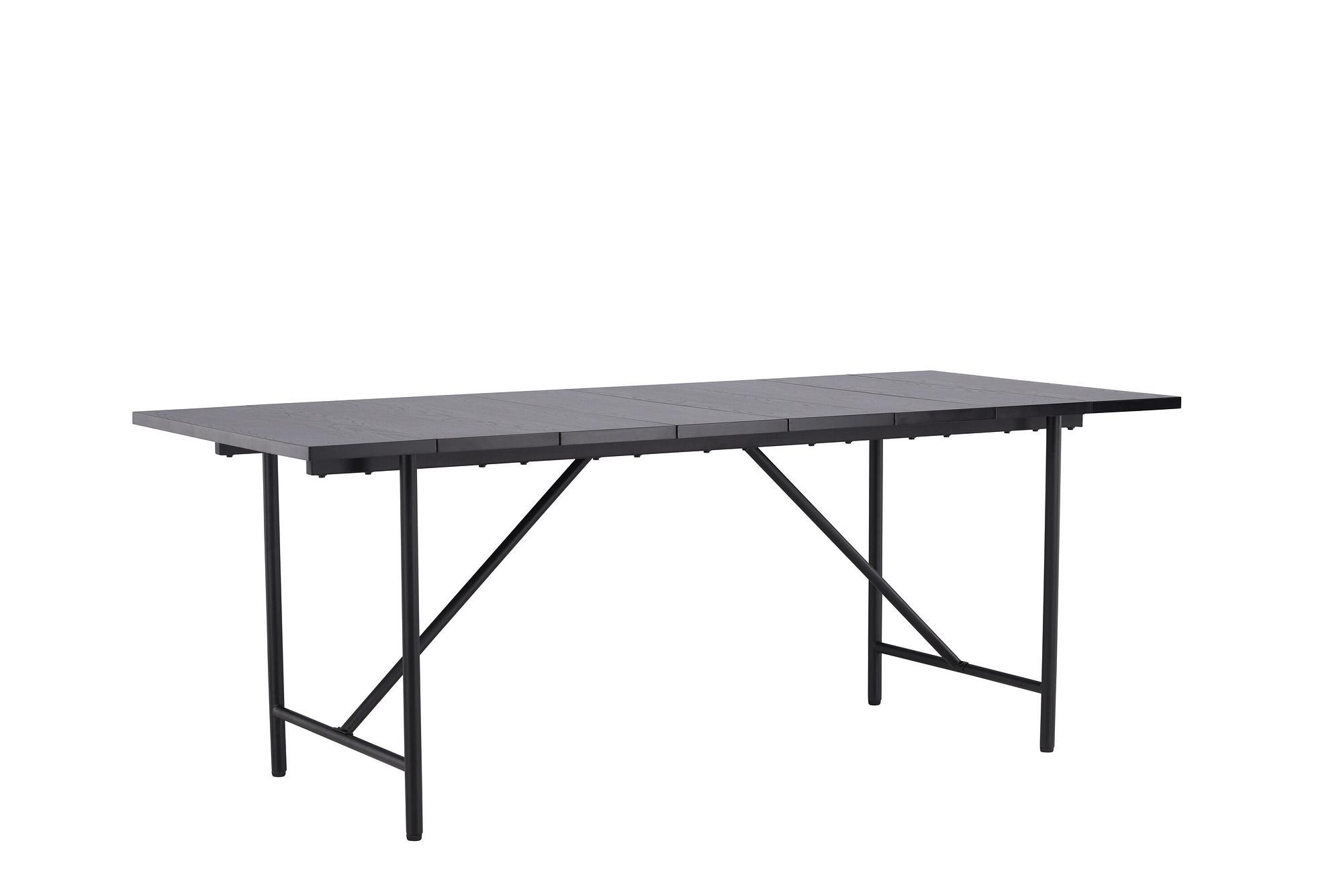 Astrid  Esstisch  MDF Furnier  Mattschwarz  200×75cm 5