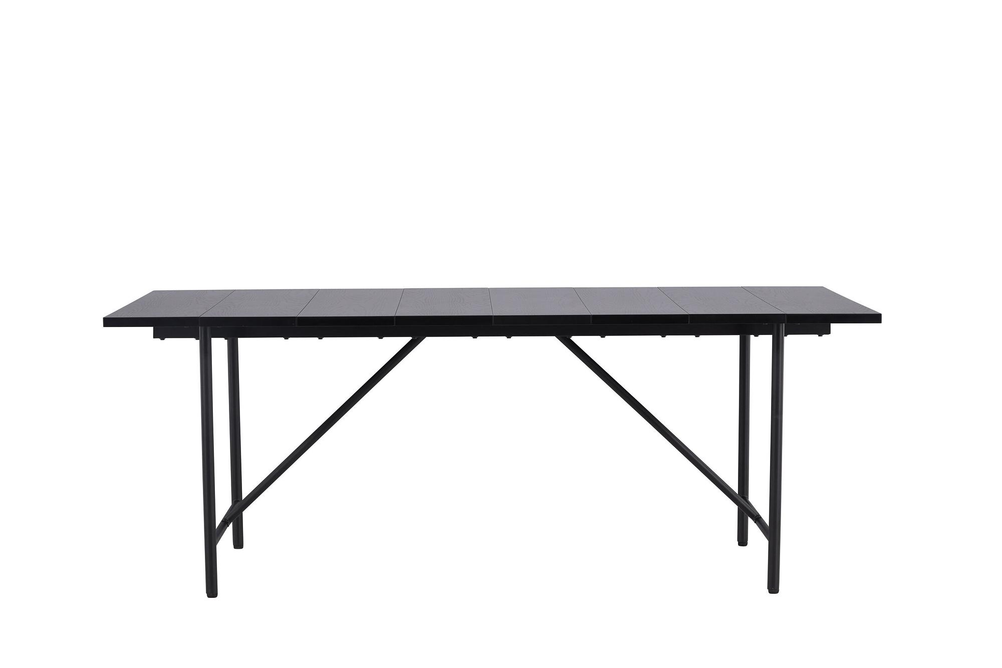 Astrid  Esstisch  MDF Furnier  Mattschwarz  200×75cm 0