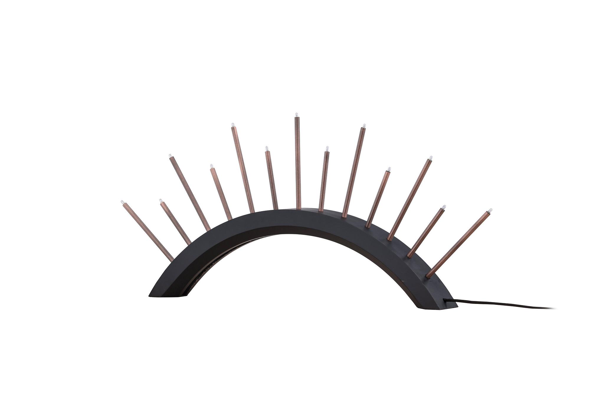 Björnrike Kerzenhalter Metall Schwarz Kupferoptik 7
