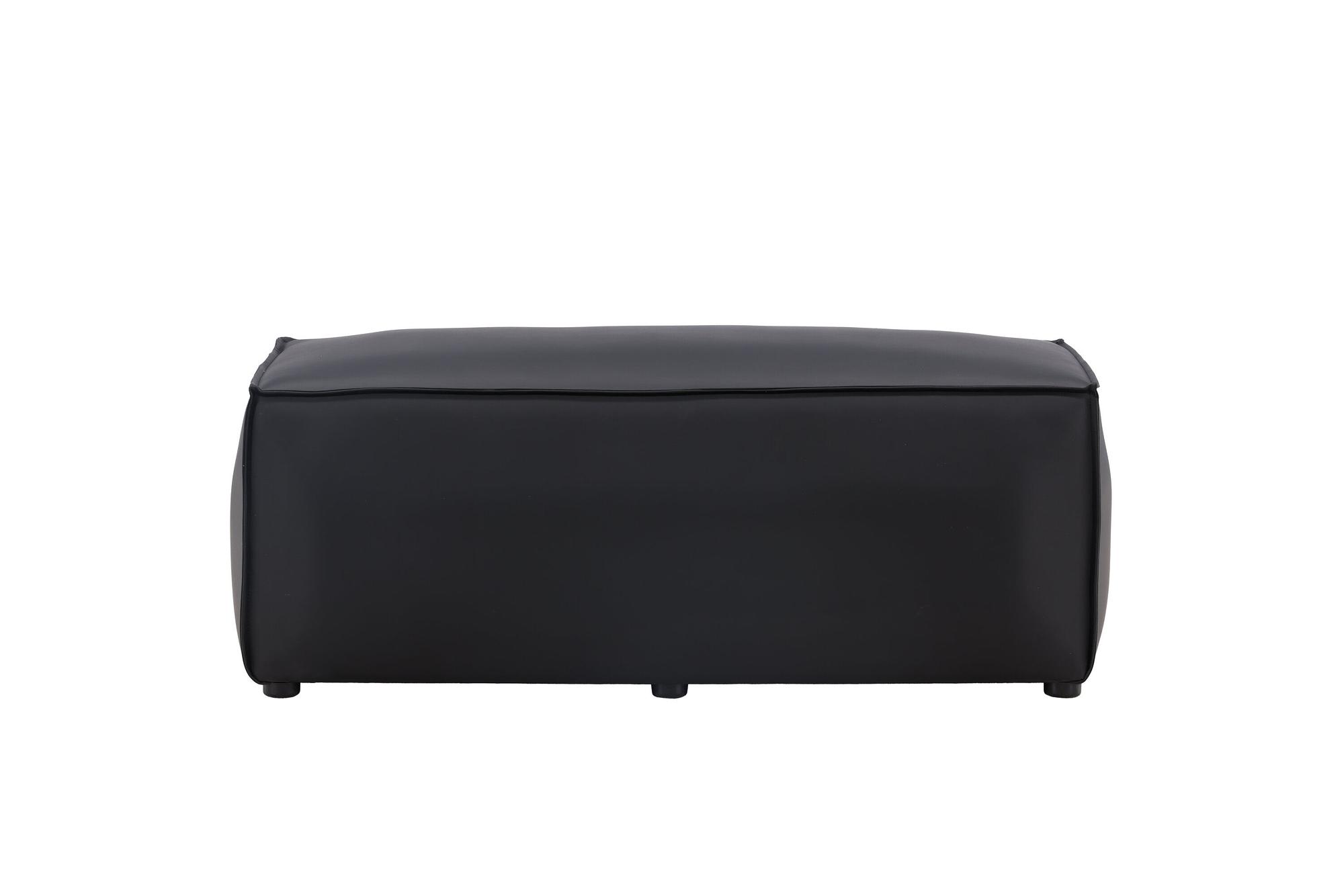 Palermo  Pouf  PU  Mattschwarz 6