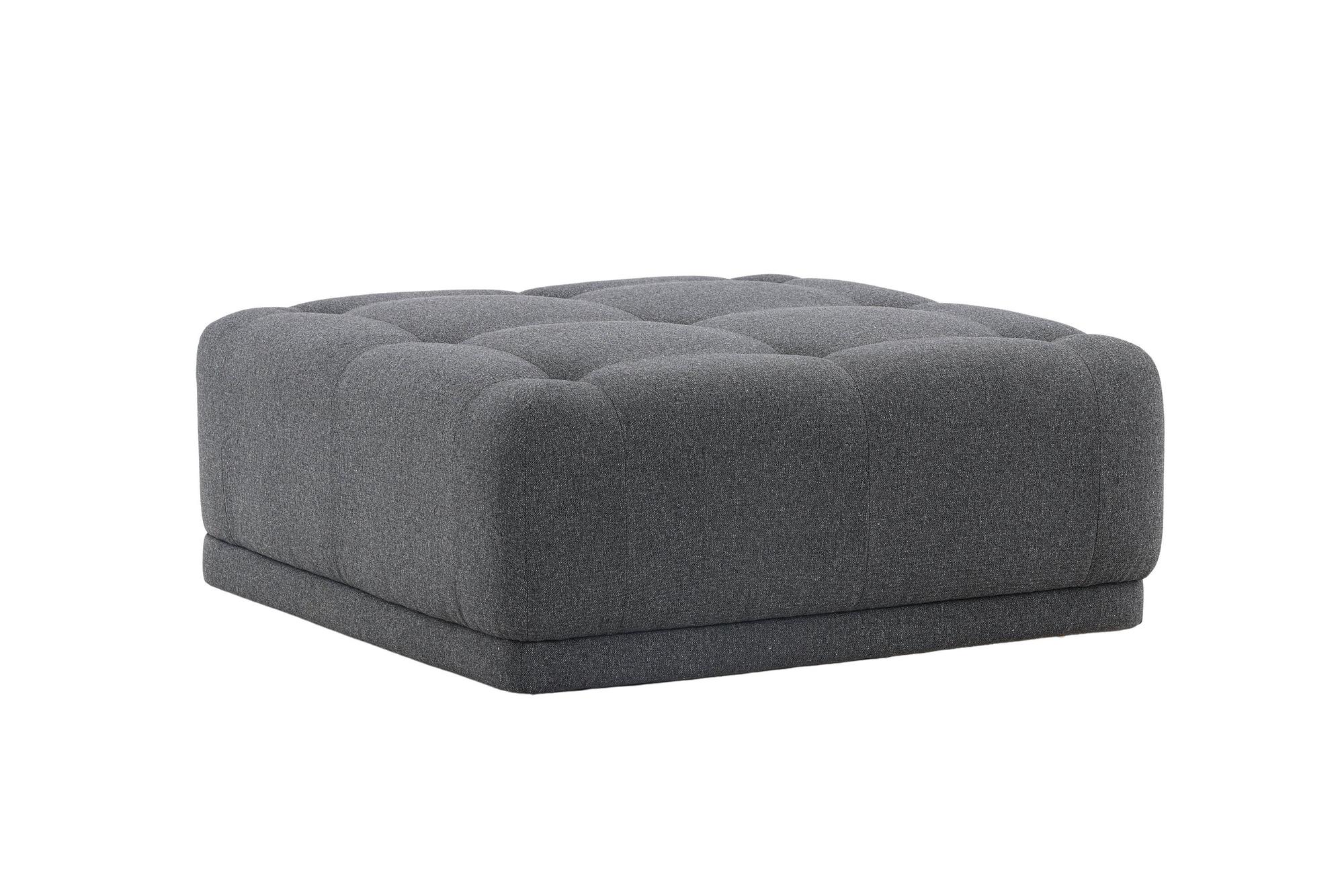 Turin  Pouf  Stoff  Dunkelgrau 2