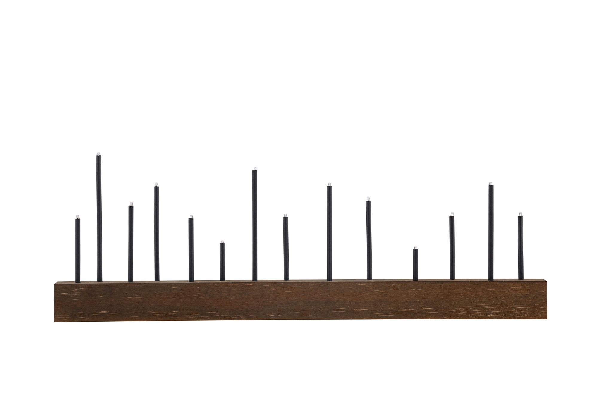 Kungsberget Adventsleuchter Nussbaum Metall Braun 0