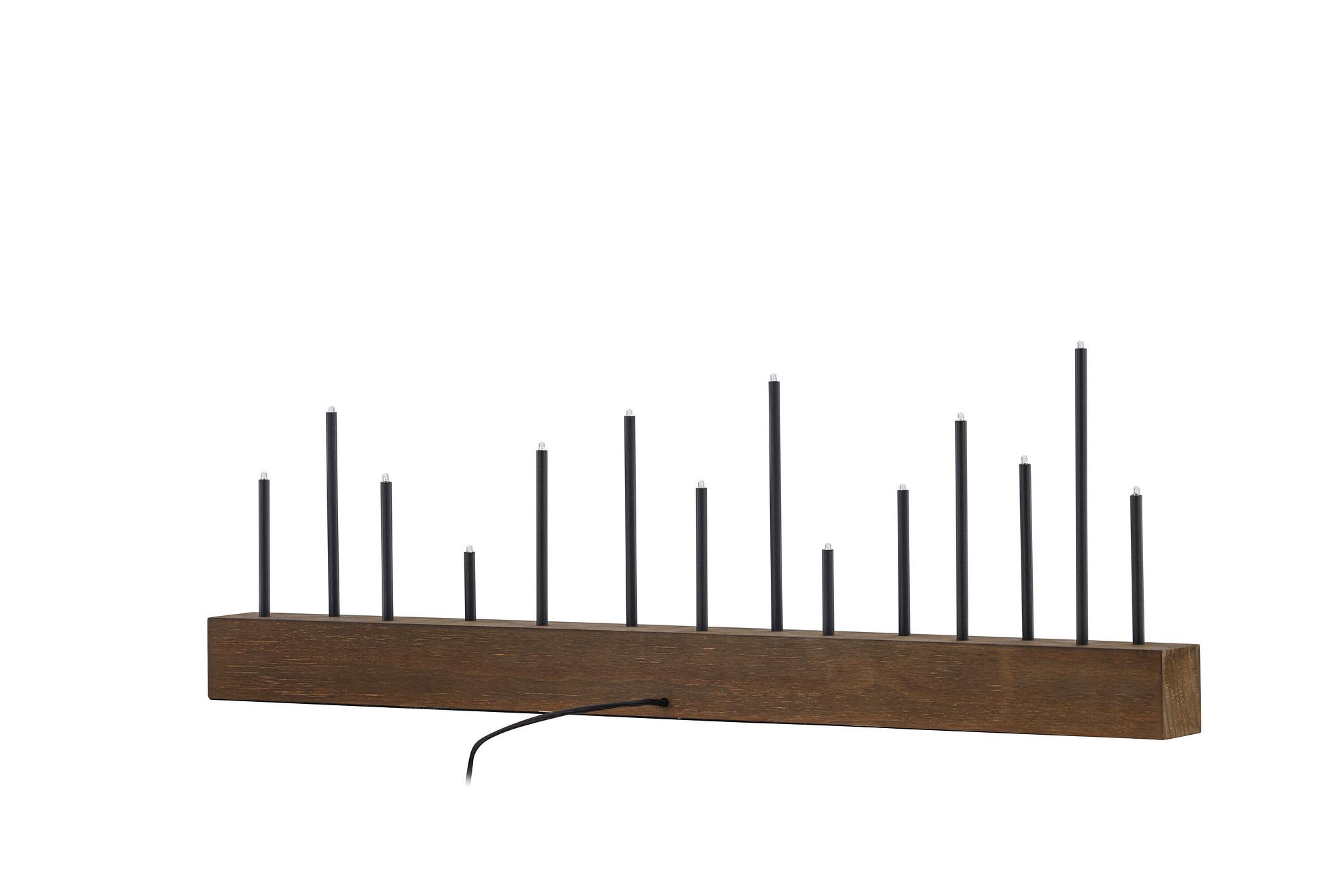 Kungsberget Adventsleuchter Nussbaum Metall Braun 7