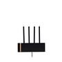 Fjällberget Candle holder Pine wood Black 6