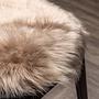 Katy Pouf Polyester Fake Fur Braun / Beige ø34cm 3