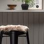 Katy Pouf Polyester Fake Fur Brown / Beige ø34cm 1