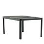 Togo Esstisch Aluminium Teak Schwarz 5
