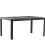 Togo Esstisch Aluminium Teak Schwarz 2
